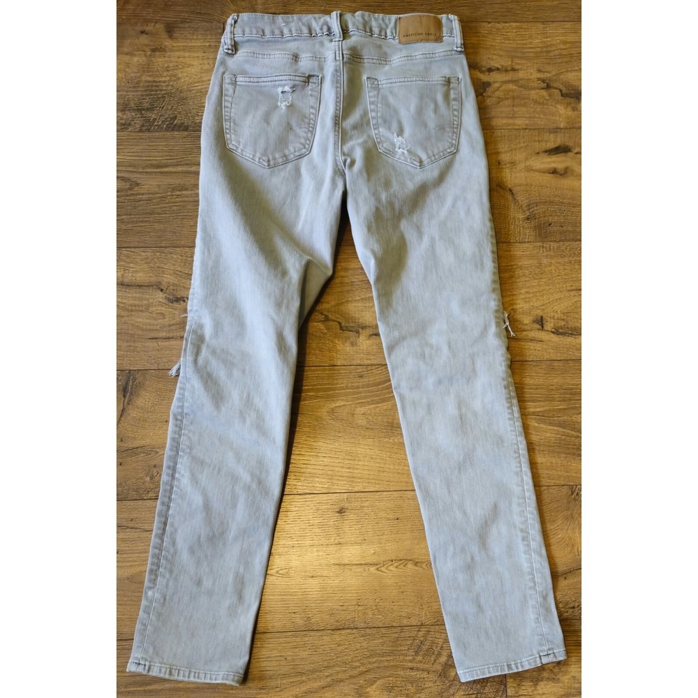 AMERICAN EAGLE Men's 29x32 AIRFLEX+ Distressed Slim Haze Gray Jeans (29x28.5) - Picture 2 of 16
